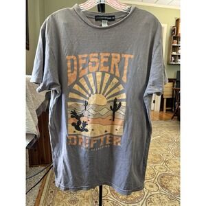 LulusimonStudio Womens T Shirt Tee Clay Desert Drifter Soul Searching SUN MEDIUM